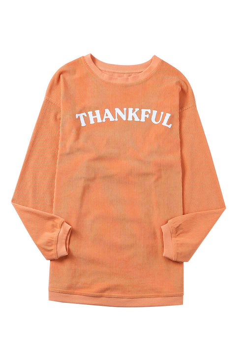 Ribbed Corduroy Oversized Sweatshirt